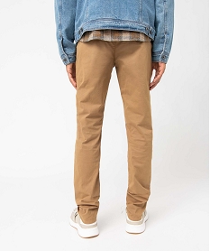 pantalon chino homme en coton stretch brun pantalons de costumeG304401_3