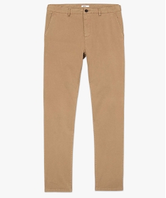 pantalon chino en coton stretch coupe slim homme brun pantalons de costumeG304401_4