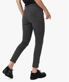 pantalon femme coupe slim taille haute - l26 gris slimG305301_3