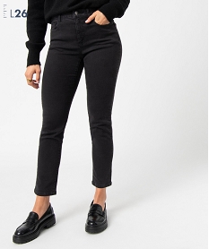 GEMO Jean femme slim à taille haute - L26 noir vif