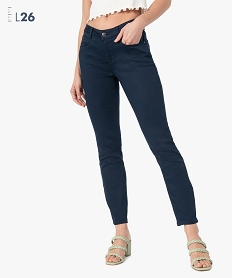 GEMO Pantalon femme coupe slim - Longueur L26 noir chine
