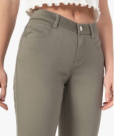 pantalon femme coupe slim - longueur l26 vert pantalonsG306701_2