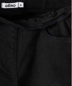 pantalon skinny uni a taille elastiquee fille noirG311201_2