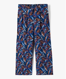 GEMO Pantalon fille fluide imprimé Bleu