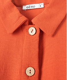 chemise fille sans manches effet blouse orangeG312801_2
