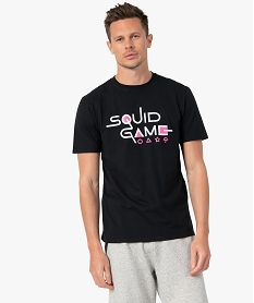 GEMO Tee-shirt homme à manches courtes imprimé - Squid Game noir standard
