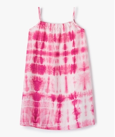 robe fille a fines bretelles et imprime tie-and-dye roseG325601_1