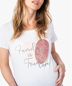 tee-shirt de grossesse avec motif graphique blancG330001_2