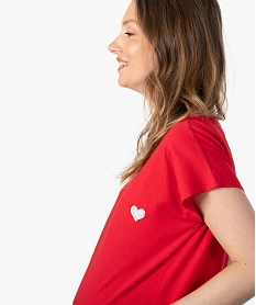 tee-shirt de grossesse avec petit motif rougeG330101_2