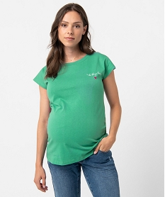 tee-shirt de grossesse avec petit motif vertG330201_1