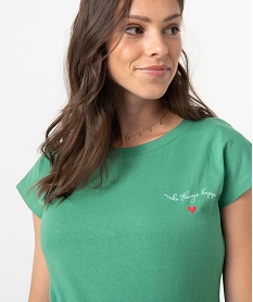 tee-shirt de grossesse avec petit motif vertG330201_2