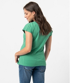 tee-shirt de grossesse avec petit motif vertG330201_3