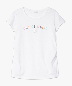 tee-shirt de grossesse avec inscription multicolore blancG330601_4