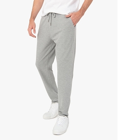 GEMO Pantalon homme en maille piquée Gris