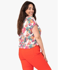 tee-shirt femme grande taille avec col paillete imprimeG334901_3