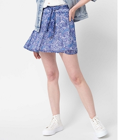 GEMO Jupe femme en voile à motifs cachemire imprime cashmere
