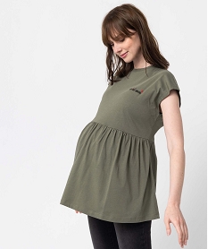 GEMO Tee-shirt de grossesse avec large volant dans le bas Imprimé