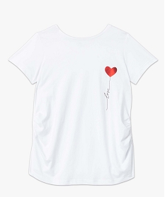 tee-shirt de grossesse avec motif cour blancG392101_4