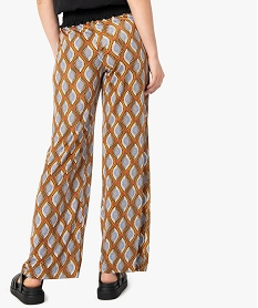 pantalon imprime en maille extensible avec ceinture elastiquee femme imprimeG393101_3