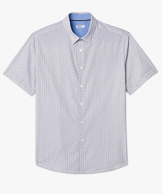 GEMO Chemise homme imprimée à manches courtes argente