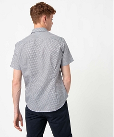 chemise homme a manches courtes avec micro-motifs cachemire imprimeG405901_3