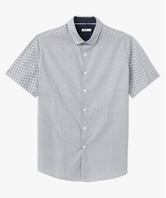 chemise homme a manches courtes avec micro-motifs cachemire imprime chemise manches courtesG405901_4