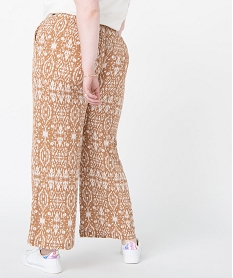 pantalon femme grande taille imprime coupe large imprimeG406001_3