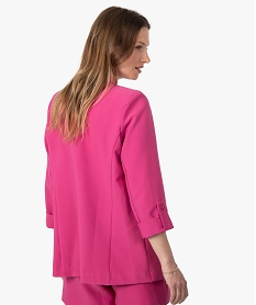 veste femme avec manches retroussees rose vestesG431401_3