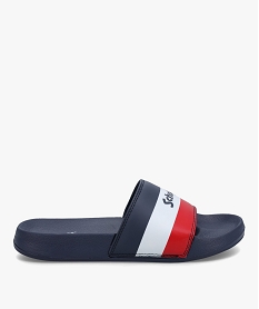 GEMO Mules de piscine homme à bandeau tricolore – Schott Bleu