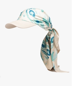 GEMO Foulard visière imprimé femme bleu standard