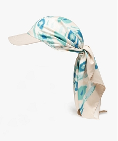 foulard visiere imprime femme bleu standardI001501_2