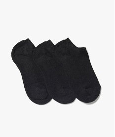 GEMO Chaussettes enfant ultra courtes (lot de 3) noir standard