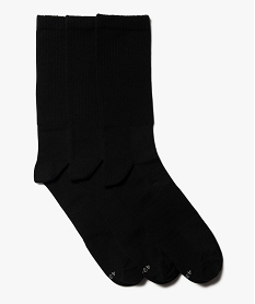 GEMO Chaussettes homme spécial sport tige haute (lot de 3) noir standard