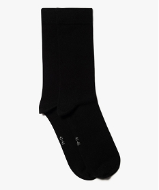 GEMO Chaussettes homme tige haute en modal (lot de 2) noir standard