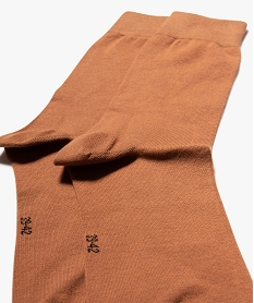 chaussettes homme fines a tige haute (lot de 2) marron standardI016401_2