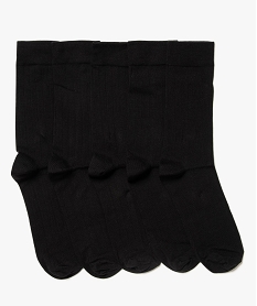 GEMO Chaussettes homme en maille côtelée (lot de 5) noir standard