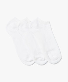 chaussettes homme ultra courtes unies (lot de 3) blanc standardI017001_1