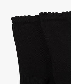 chaussettes femme avec finition dentelee en haut de la tige (lot de 2) noir standardI017301_2