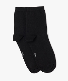 chaussettes mi-hautes avec coutures plates femme (lot de 2) noir standard chaussettesI017401_1