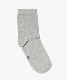 chaussettes mi-hautes avec coutures plates femme (lot de 2) gris standard chaussettesI017501_1