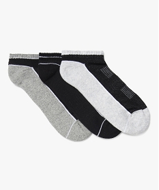 GEMO Chaussettes femme ultra courtes pour le sport (lot de 3) noir standard