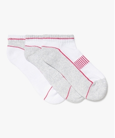 GEMO Chaussettes femme ultra courtes pour le sport (lot de 3) rose standard