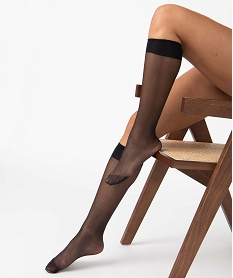 mi-bas femme infaillibles transparents (lot de 2) noir standard chaussettesI020401_1