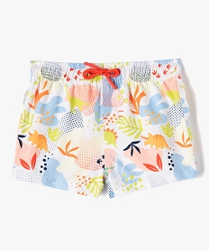 GEMO Short de bain bébé garçon à motif feuillages et dino Imprimé