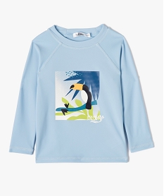 GEMO Tee-shirt de plage bébé garçon à manches longues Bleu