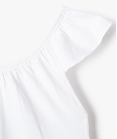 pyjashort fille avec bretelles volantees blancI023301_2