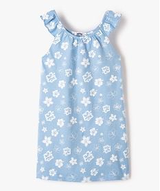 GEMO Chemise de nuit fille à motifs fleuris dore