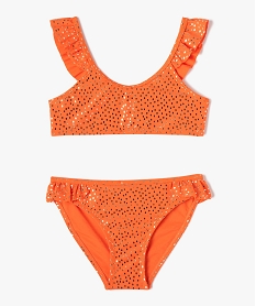 GEMO Maillot de bain fille 2 pièces à motifs scintillants Imprimé