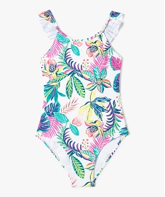 GEMO Maillot de bain fille une pièce à motifs fleuris Imprimé