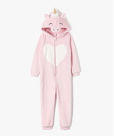 GEMO Combinaison pyjama licorne avec capuche fille Rose